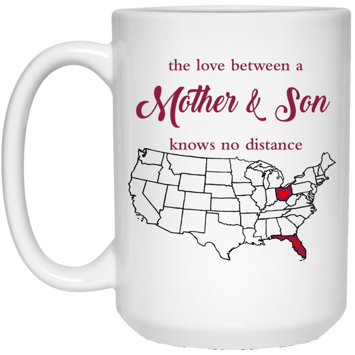 Ohio Florida The Love Mother And Son Mug - Mug Teezalo