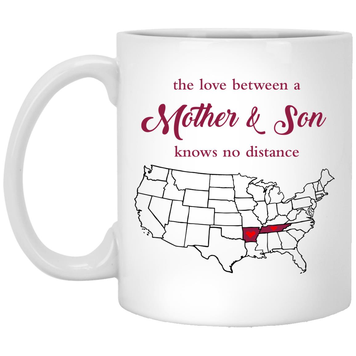 Tennessee Arkansas The Love Between Mother And Son Mug - Mug Teezalo
