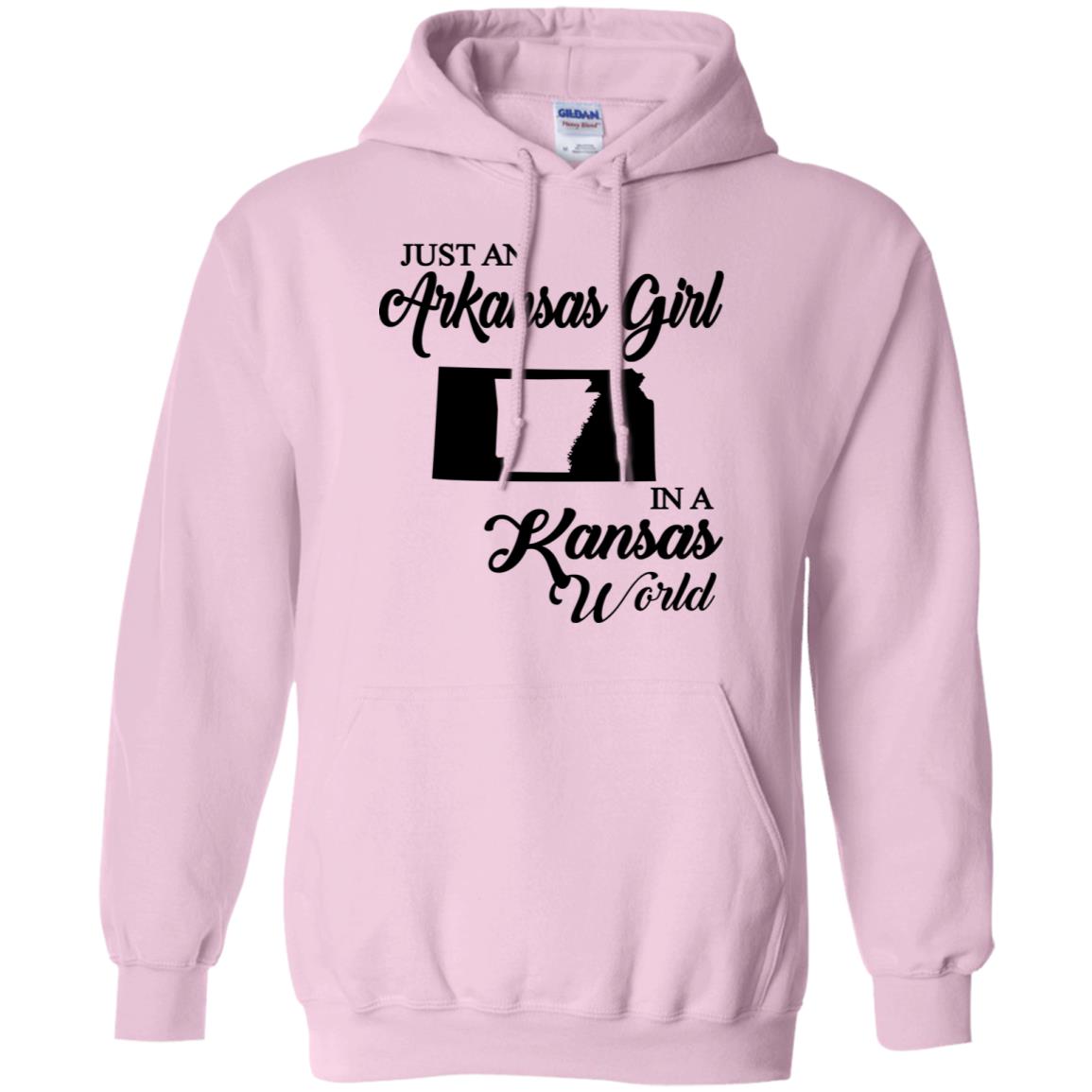 Just An Arkansas Girl In A Kansas World T Shirt - T-shirt Teezalo