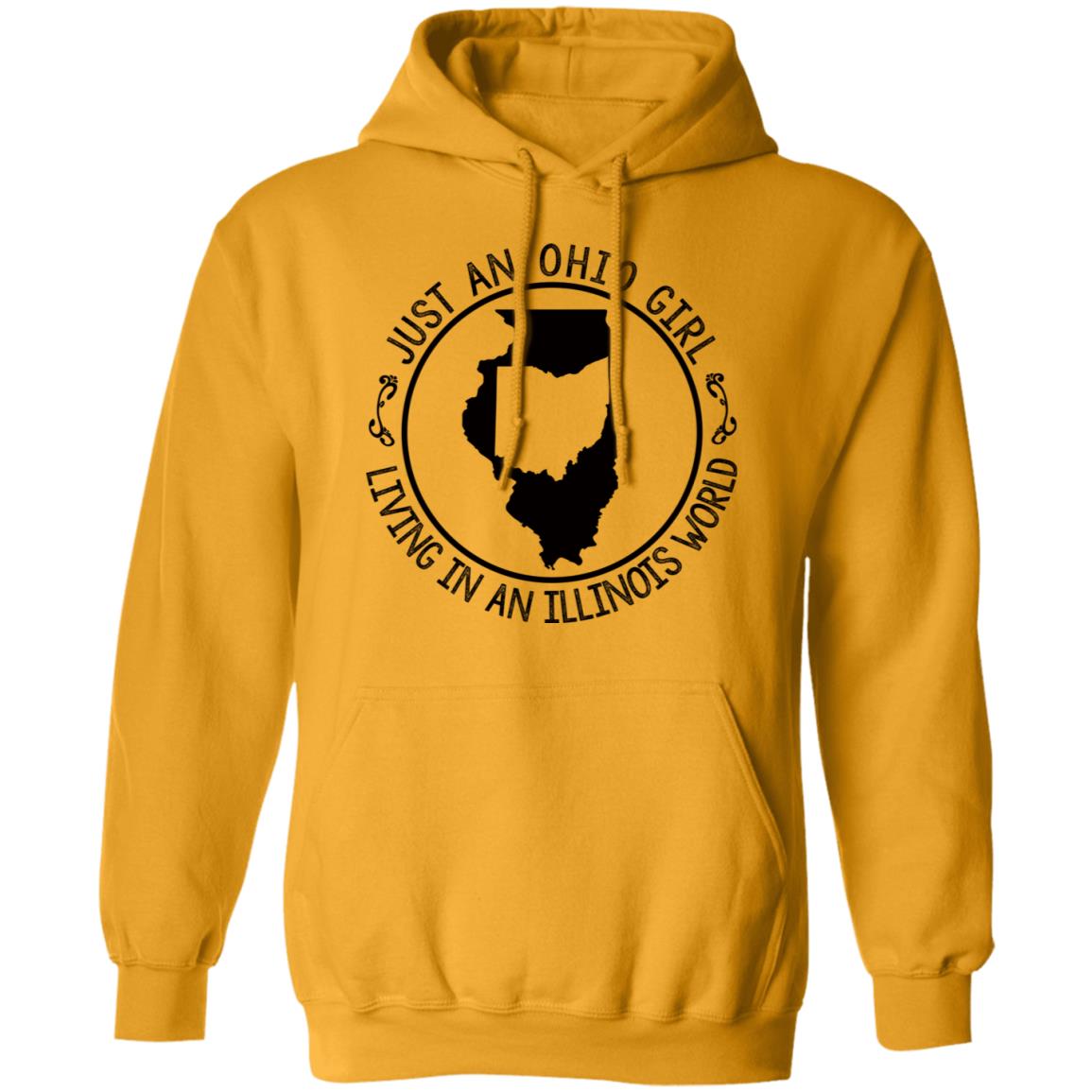 Just An Ohio Girl Living In An Illinois World T-Shirt - T-shirt Teezalo