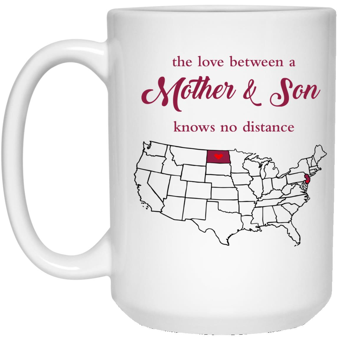 New Jersey North Dakota The Love Between Mother And Son Mug - Mug Teezalo