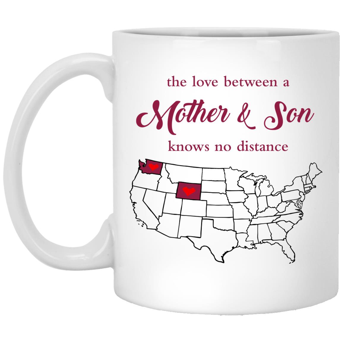 Wyoming Washington The Love Between Mother And Son Mug - Mug Teezalo