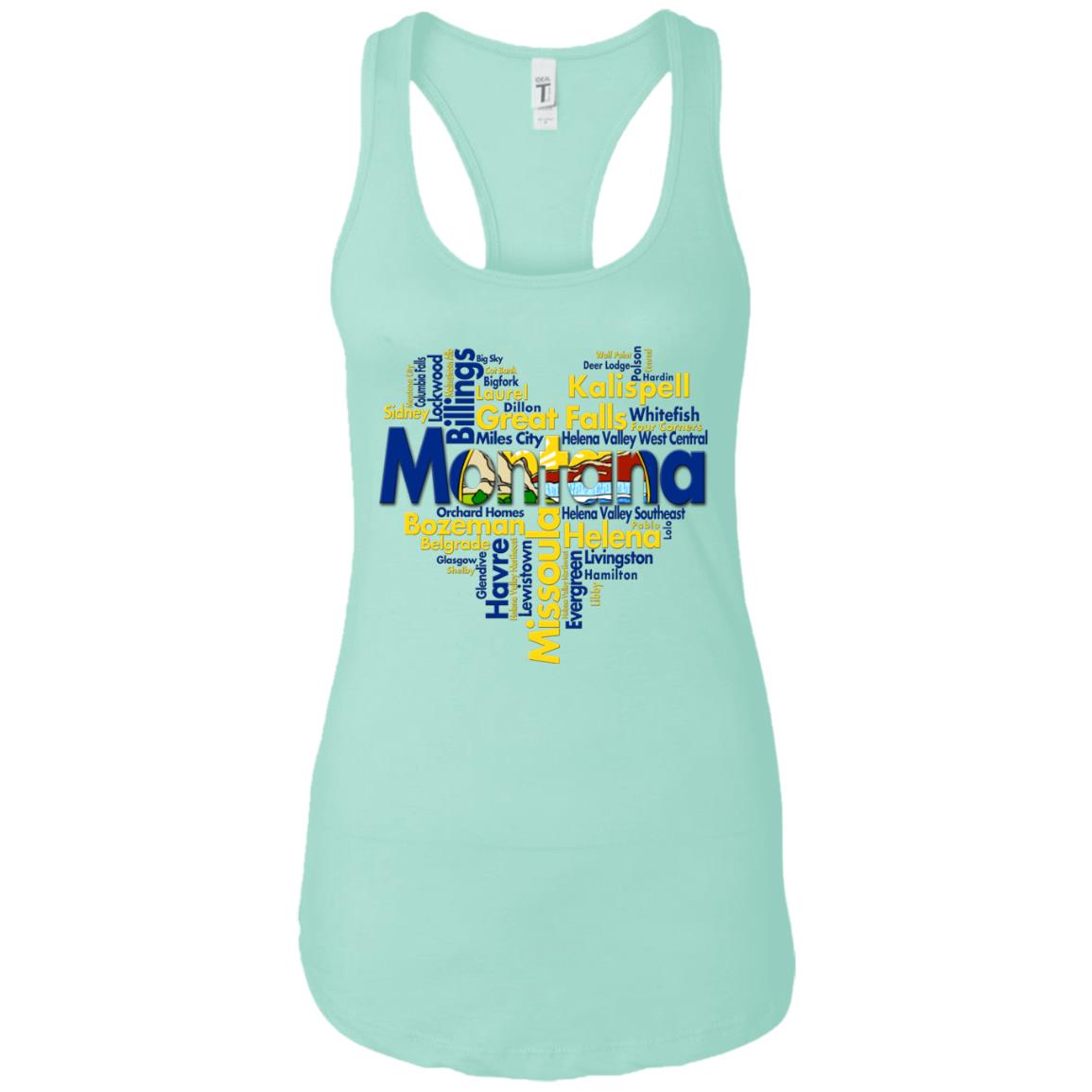 Montana City Heart T- Shirt - T-shirt Teezalo