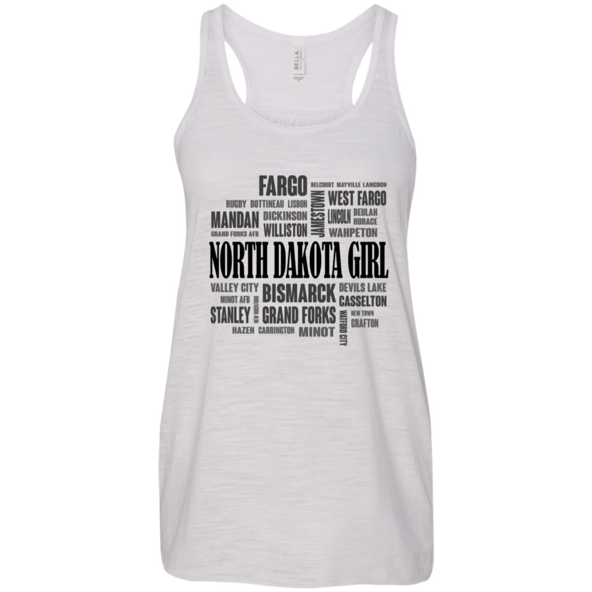 North Dakota Cities Map T Shirt - T-shirt Teezalo