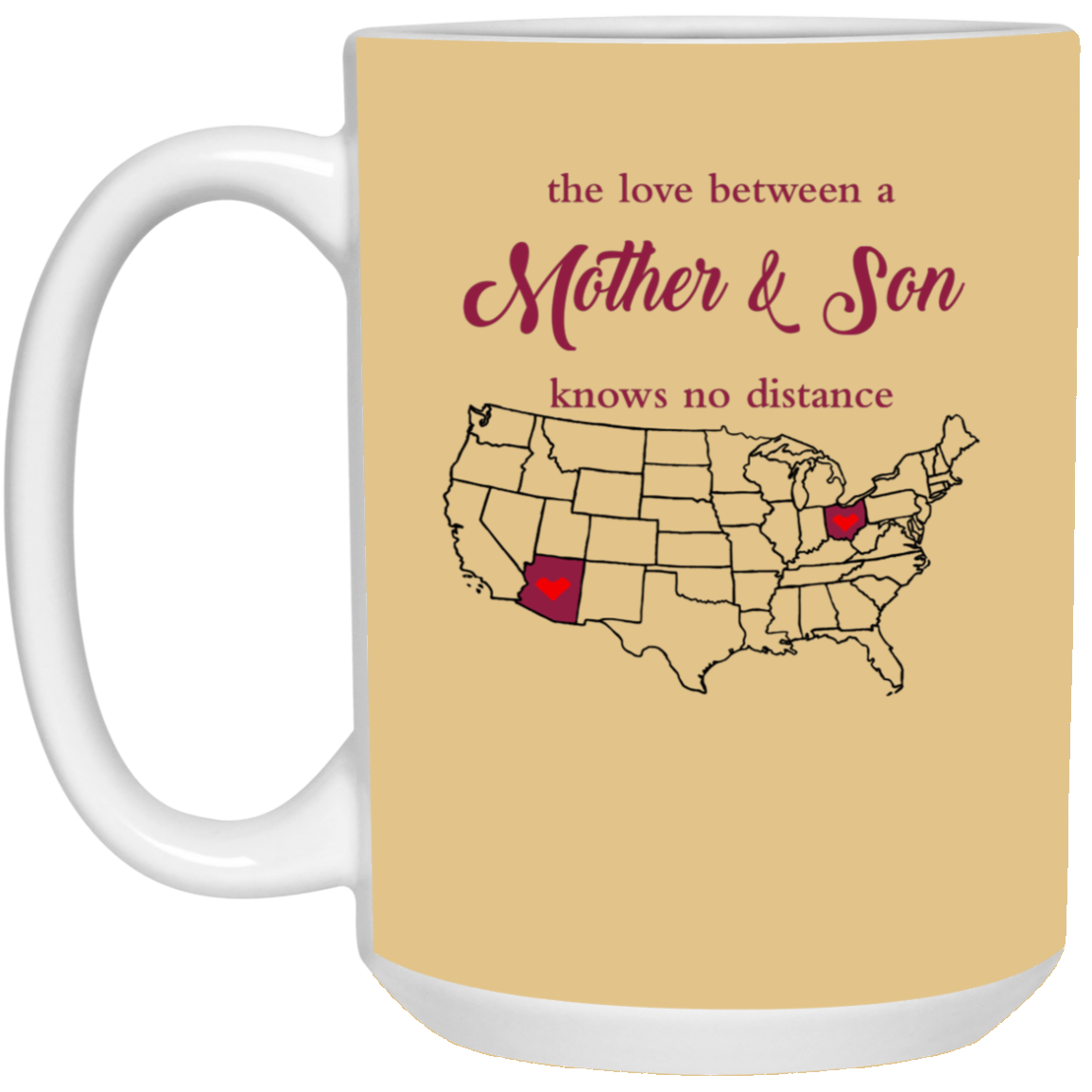 Ohio Arizona The Love Mother And Son Mug - Mug Teezalo