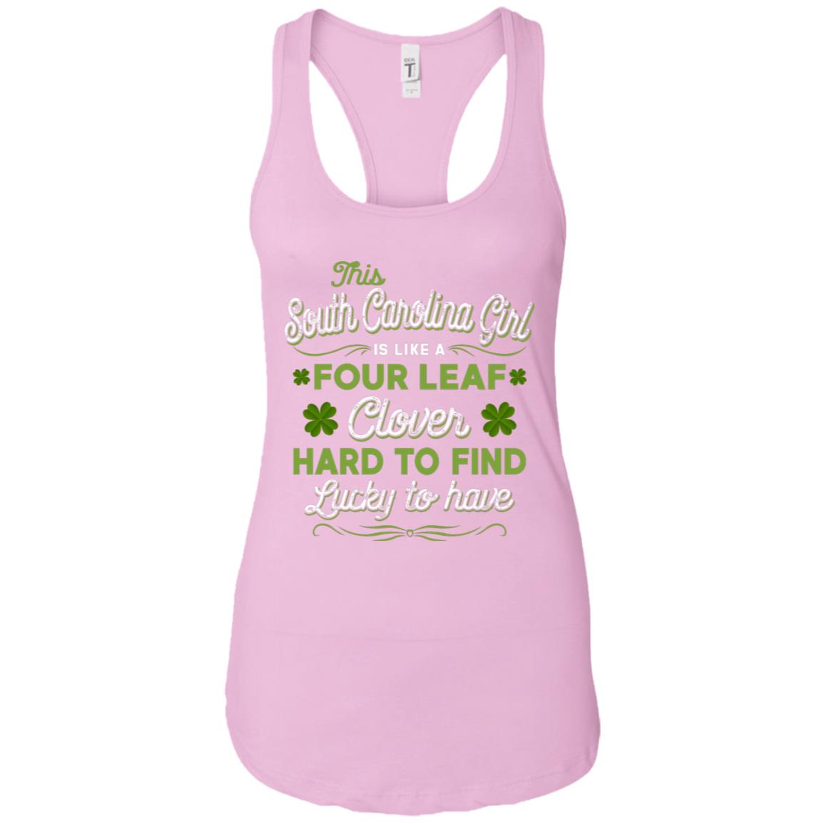 South Carolina Girl Is Like A Four Leaf Clover T Shirt - T-shirt Teezalo