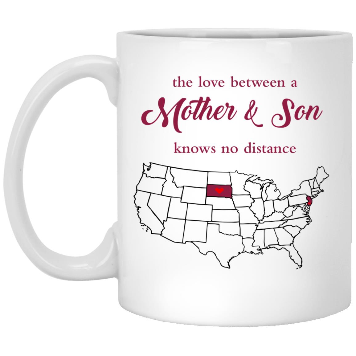 New Jersey Kansas The Love Between Mother And Son Mug - Mug Teezalo