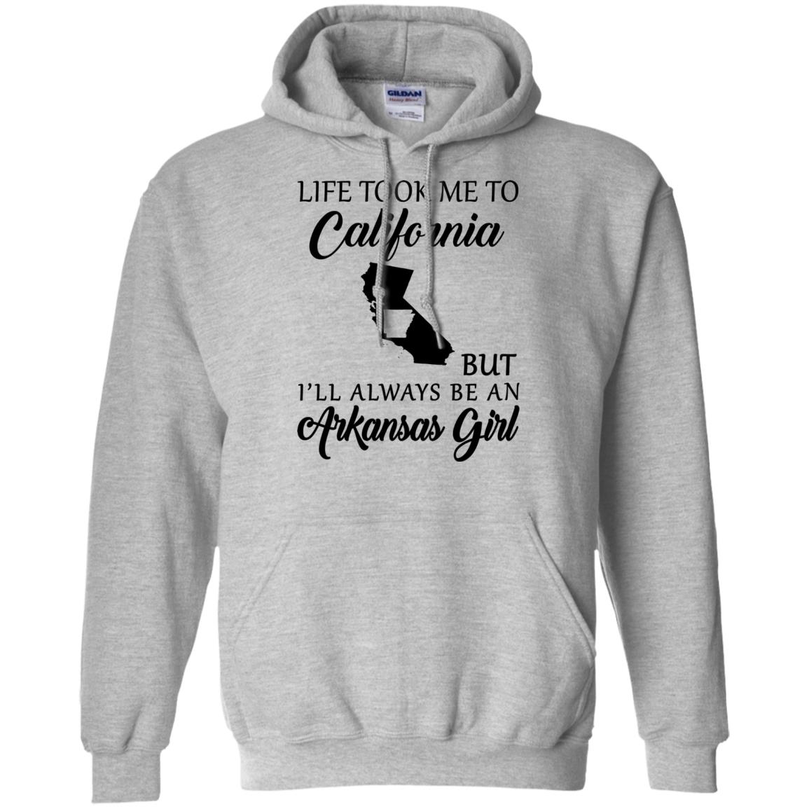 Life Took Me To California But I'll Always Be An Arkansas Girl T-Shirt - T-shirt Teezalo