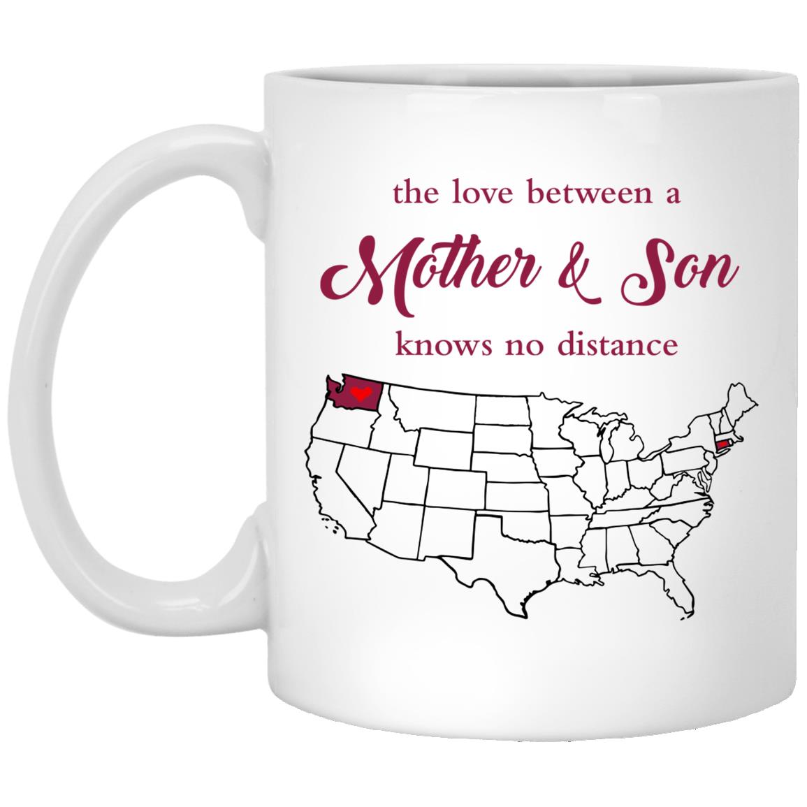 Connecticut Washington The Love Between Mother And Son Mug - Mug Teezalo
