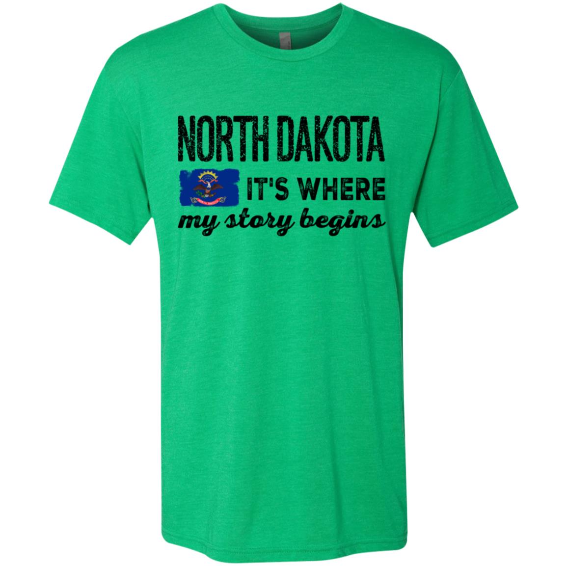 North Dakota Where My Story Begins Hoodie - Hoodie Teezalo