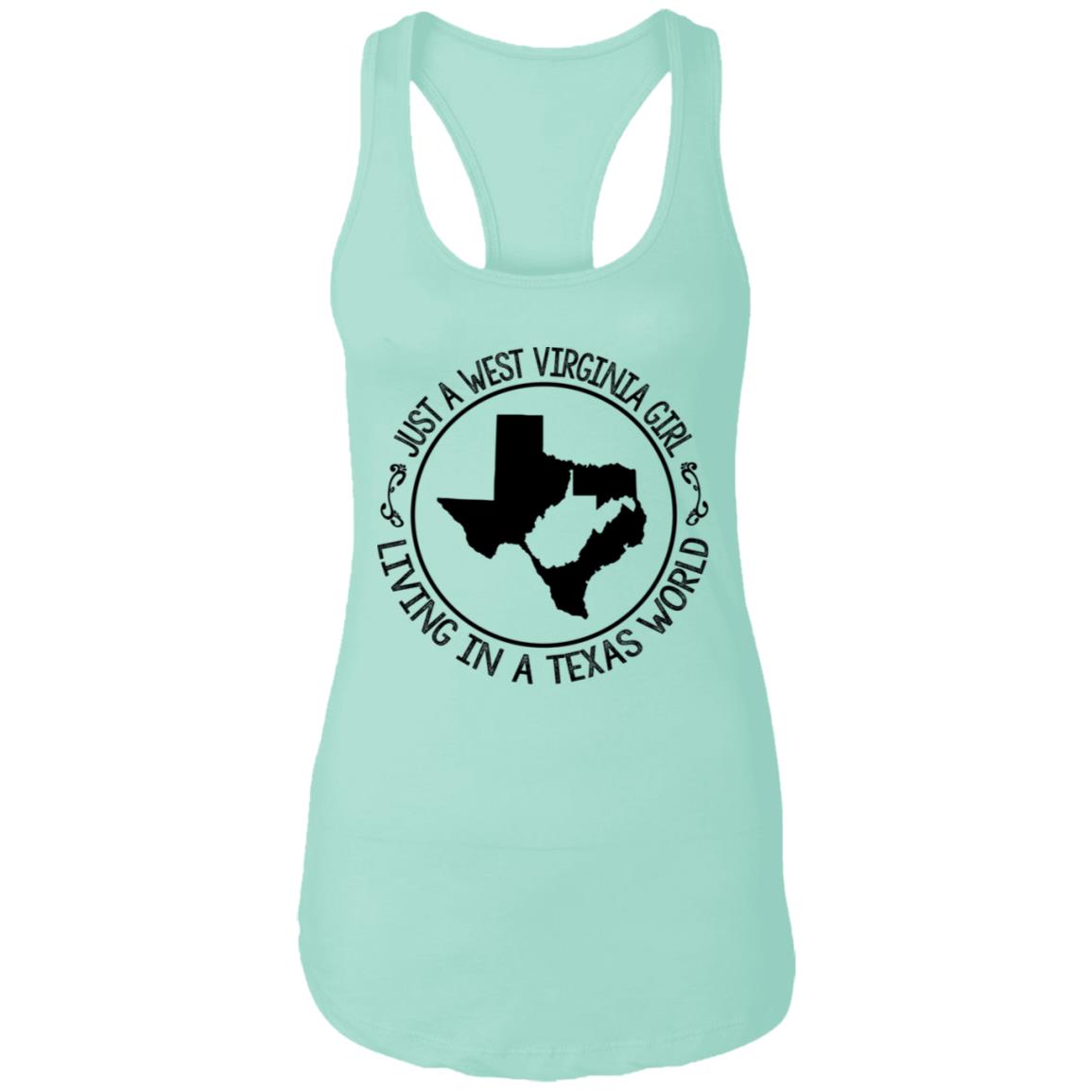 Just A West Virginia Girl Living In A Texas World Hoodie - Hoodie Teezalo