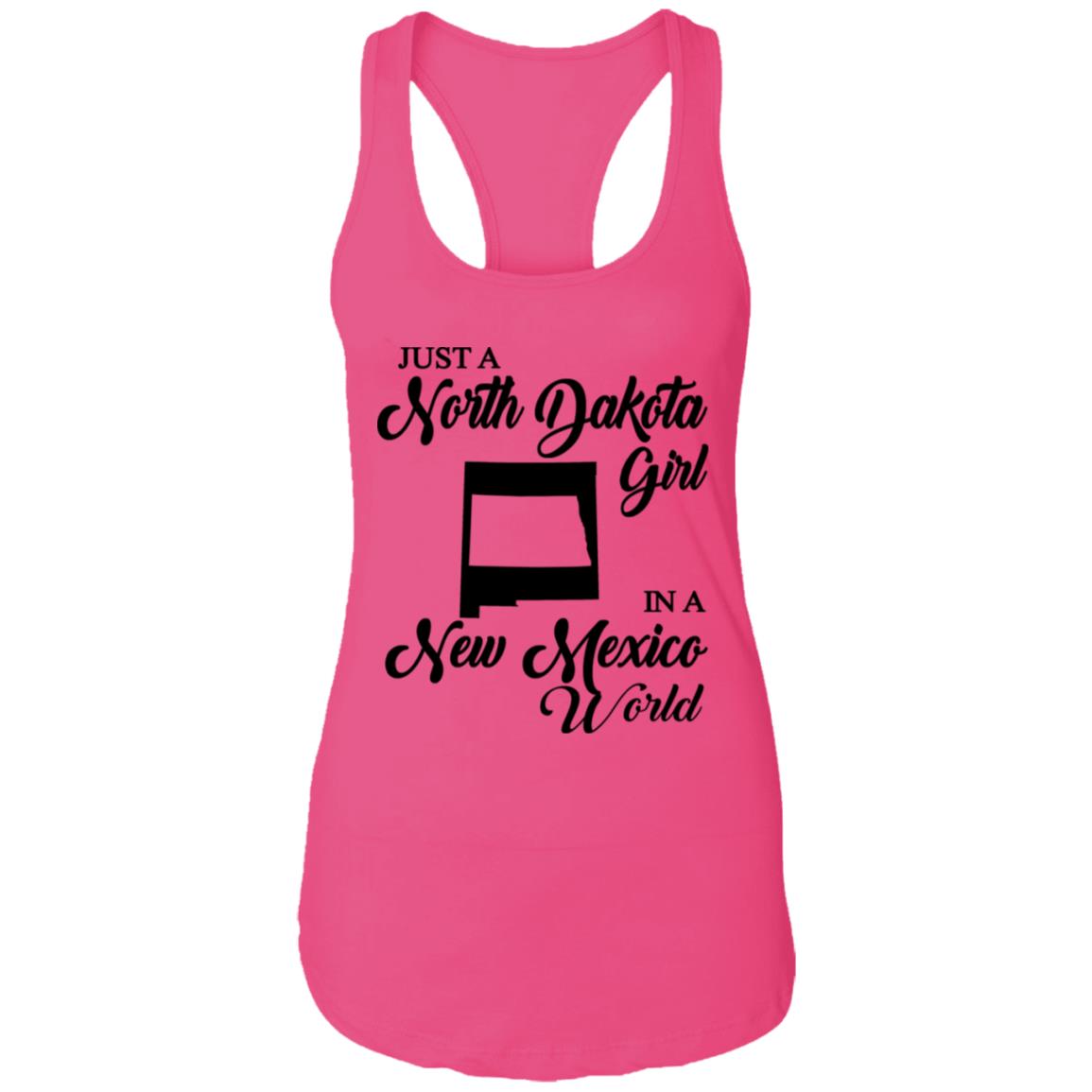 Just A North Dakota Girl In A New Mexico World T Shirt - T-shirt Teezalo