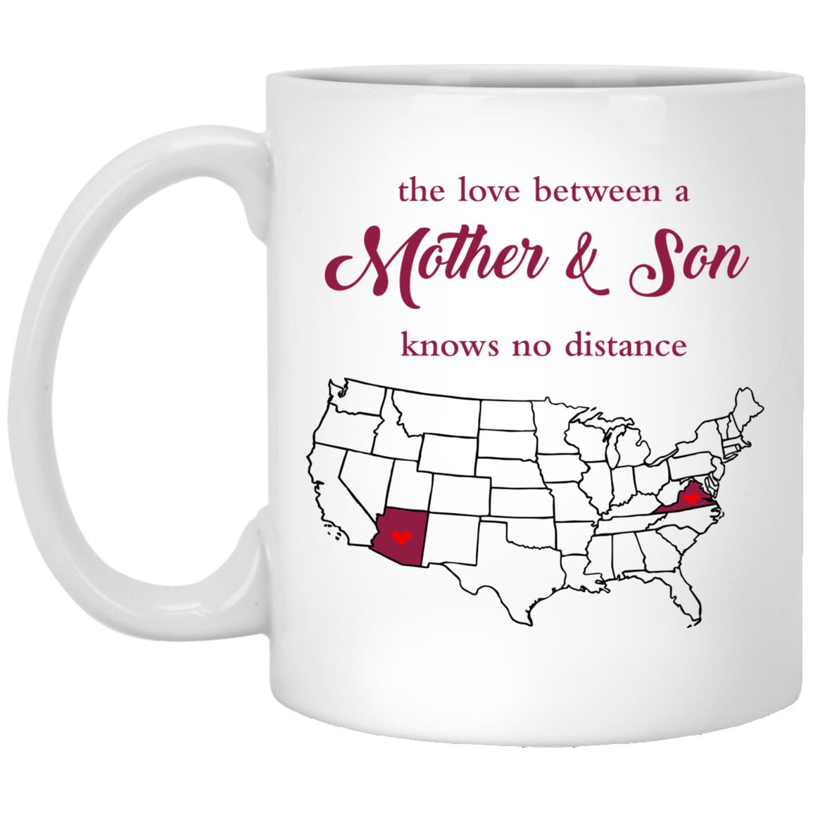 Virginia Arizona The Love Between Mother And Son Mug - Mug Teezalo