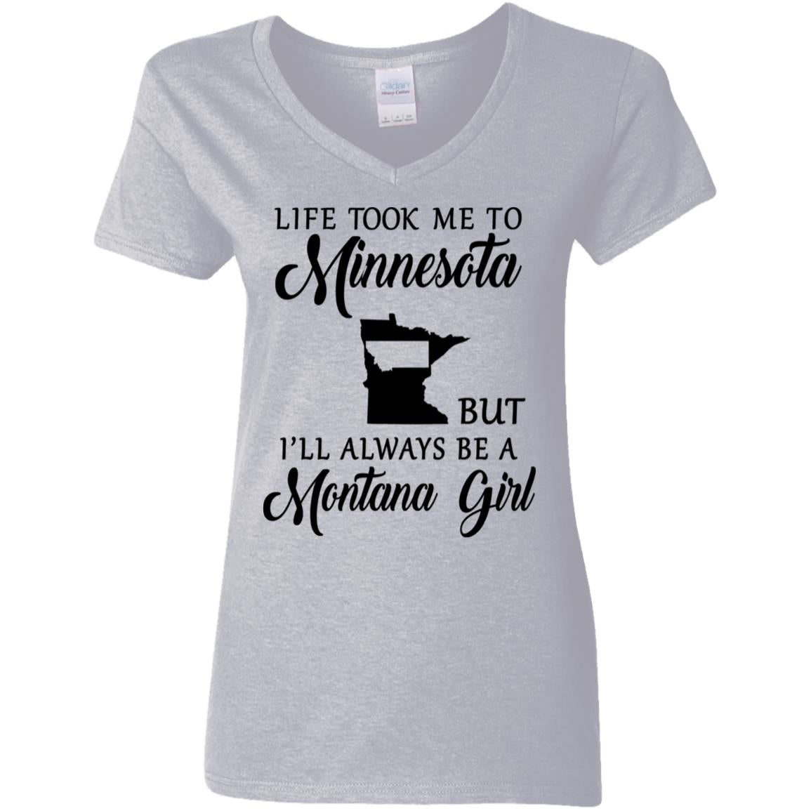 Montana Girl Life Took Me To Minnesota T-Shirt - T-shirt Teezalo