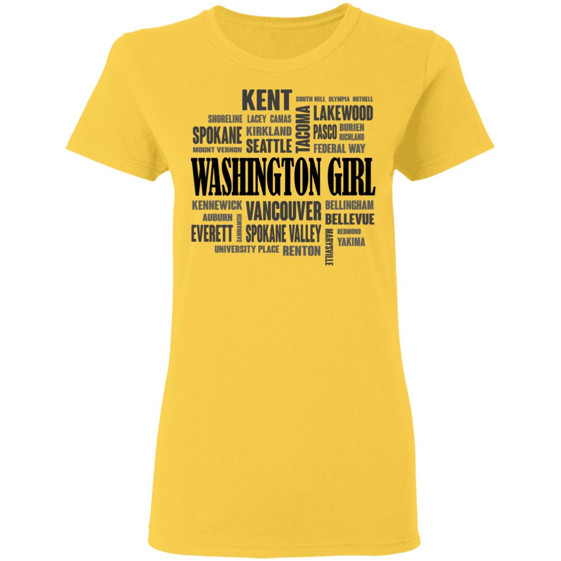 Washington Girl & City T-Shirt - T-shirt Teezalo