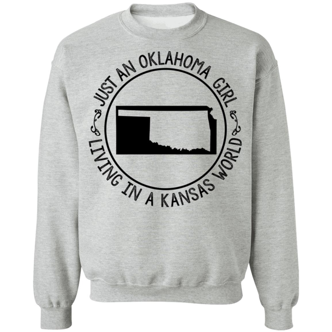 Oklahoma Girl In Kansas World Hoodie - Hoodie Teezalo