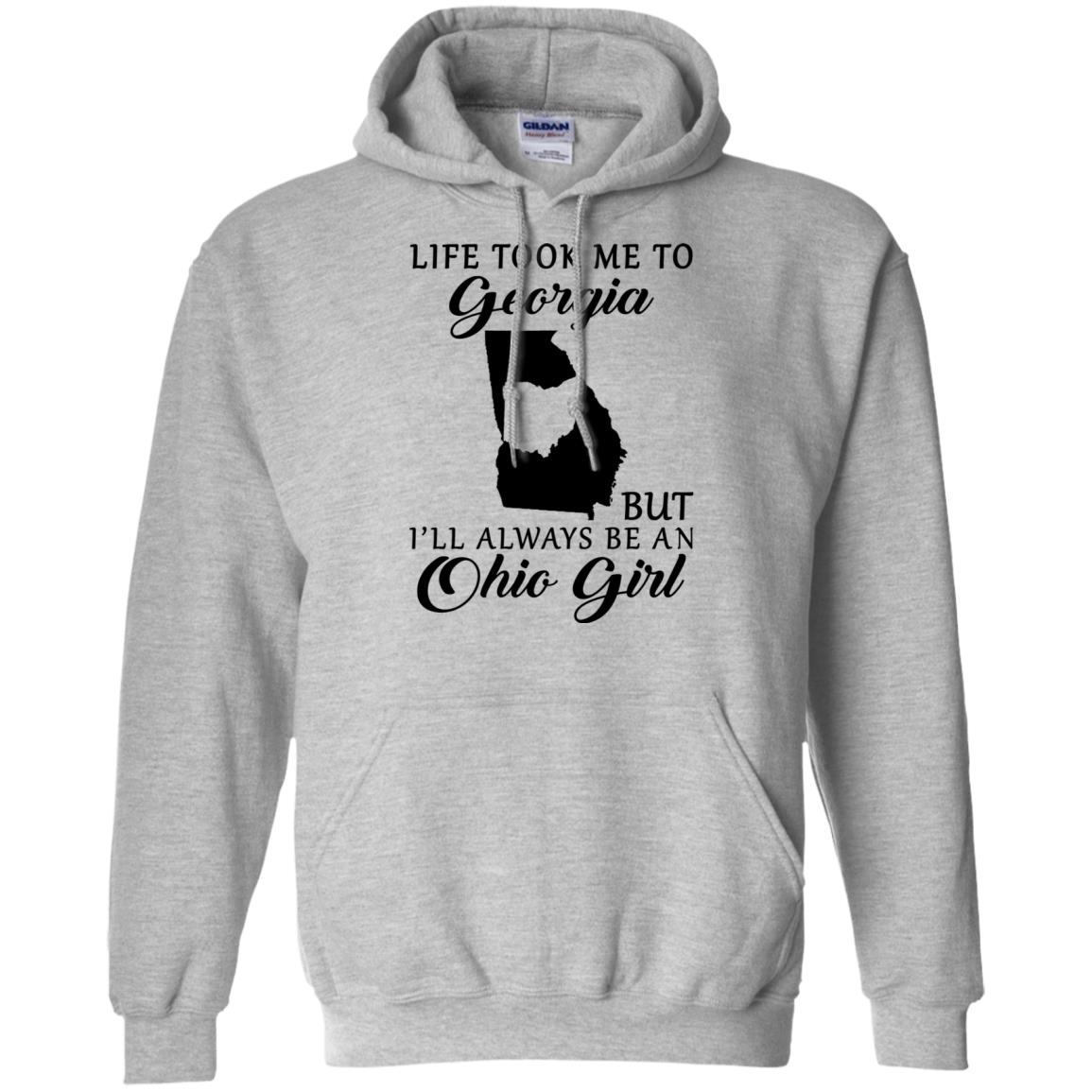 Life Took Me To Georgia Always Be An Ohio Girl T-Shirt - T-shirt Teezalo