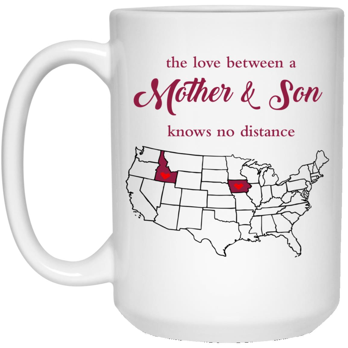 Iowa Idaho The Love Between Mother And Son Mug - Mug Teezalo