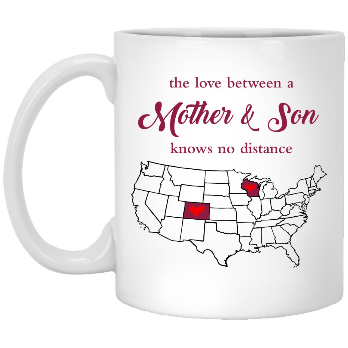 Wisconsin Colorado The Love Between Mother And Son Mug - Mug Teezalo