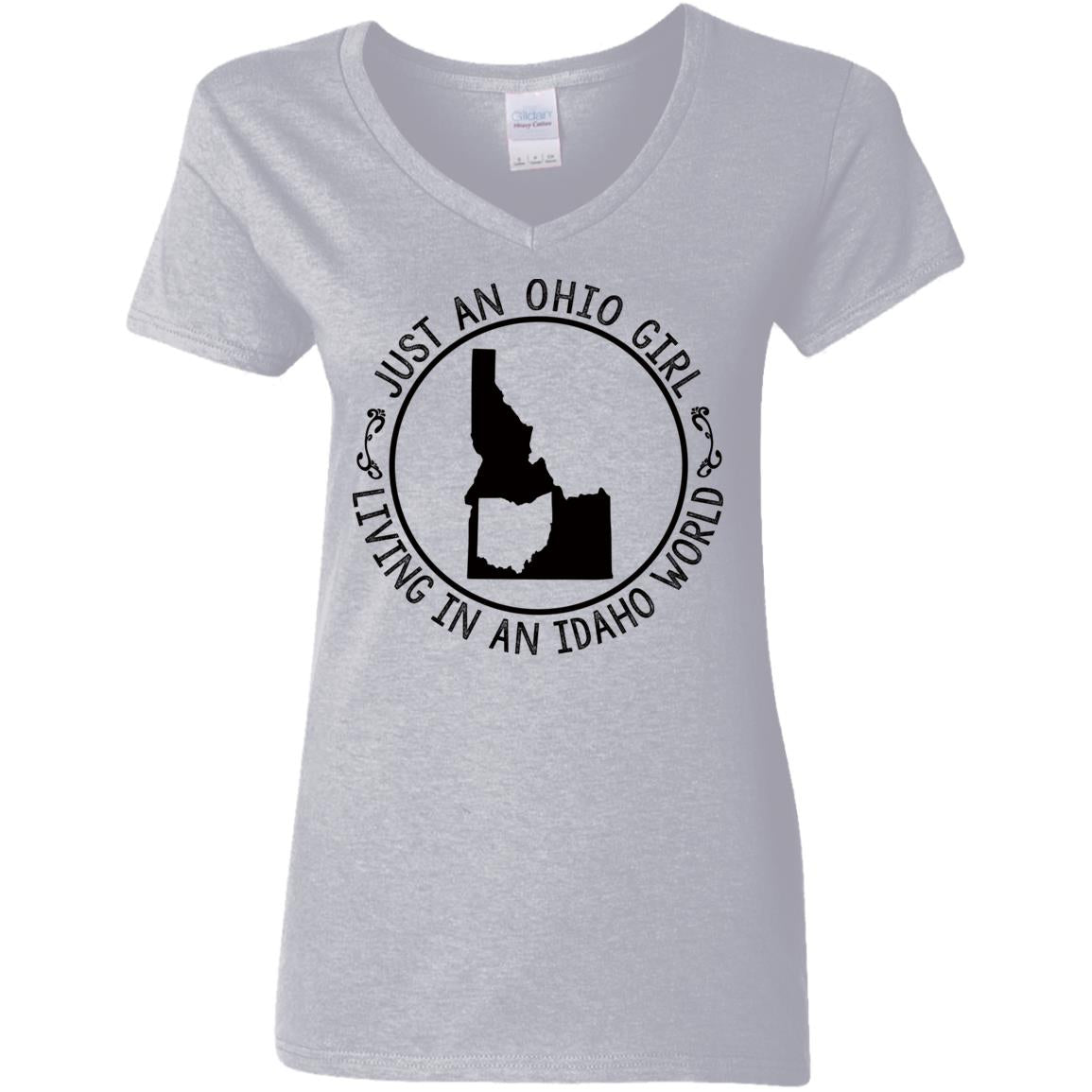Ohio Girl In Idaho World Hoodie - Hoodie Teezalo