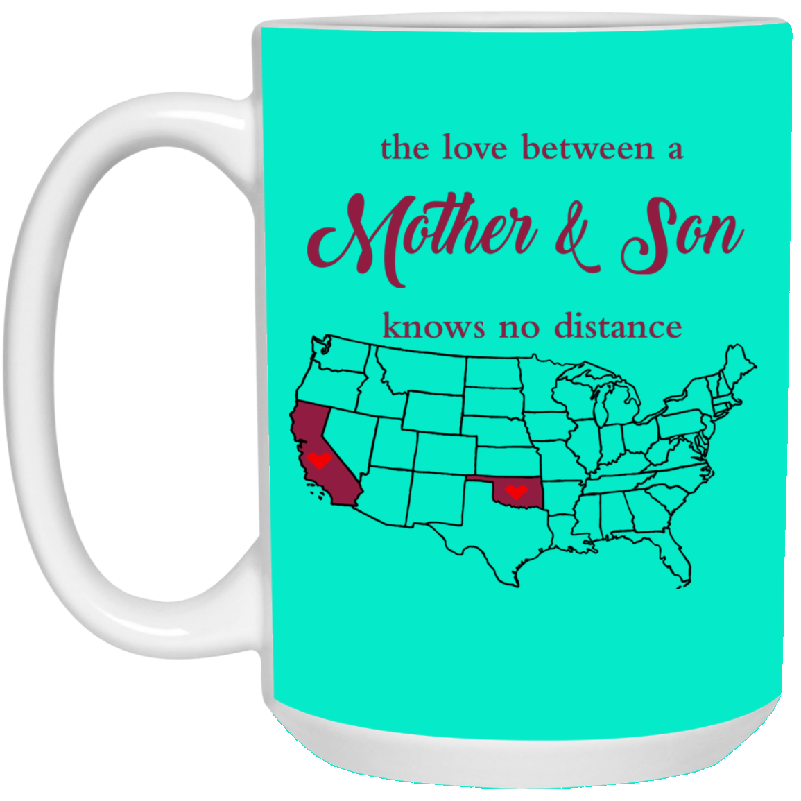 Oklahoma California The Love Mom And Son Mug - Mug Teezalo