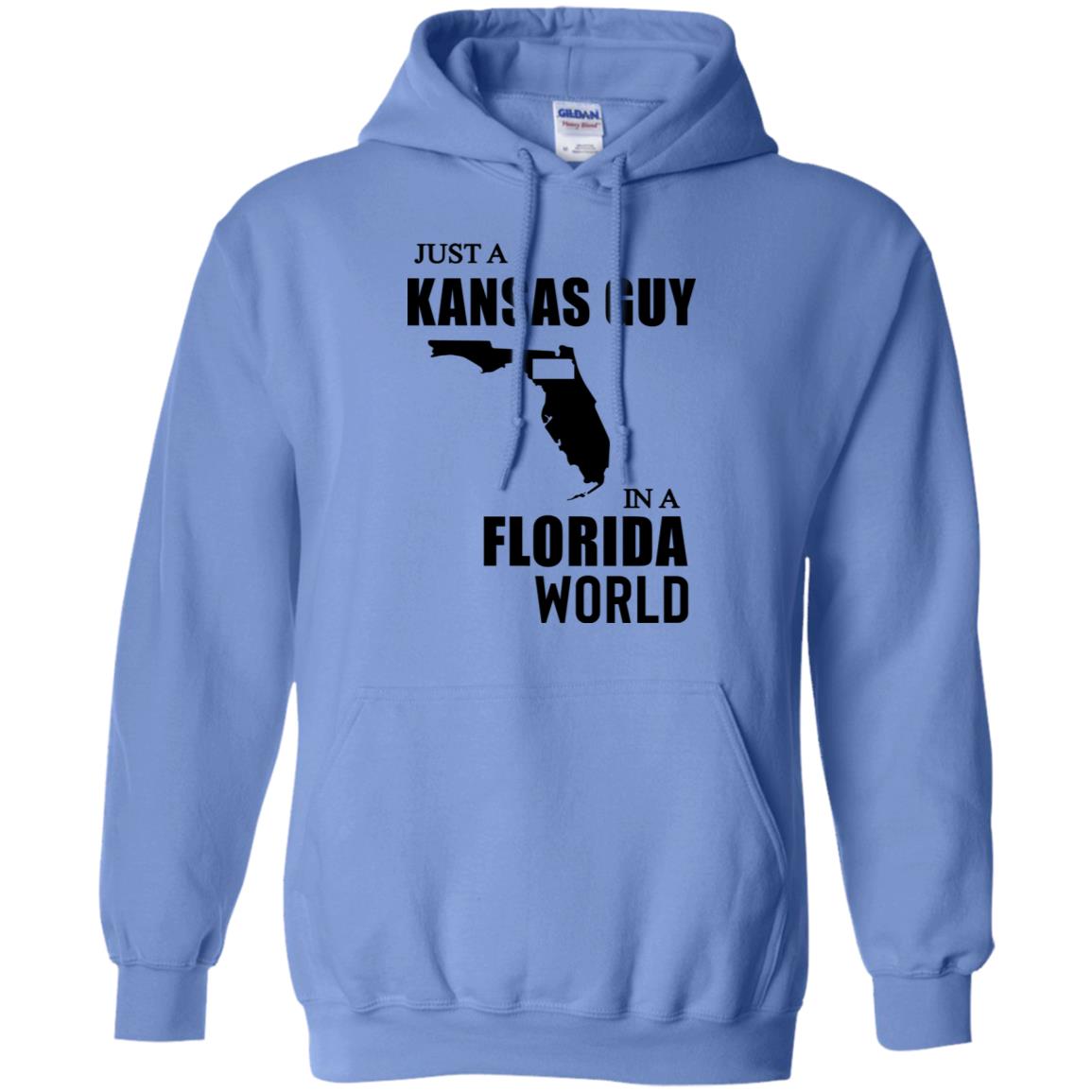 Just A Kansas Guy In A Florida World Hoodie - Hoodie Teezalo