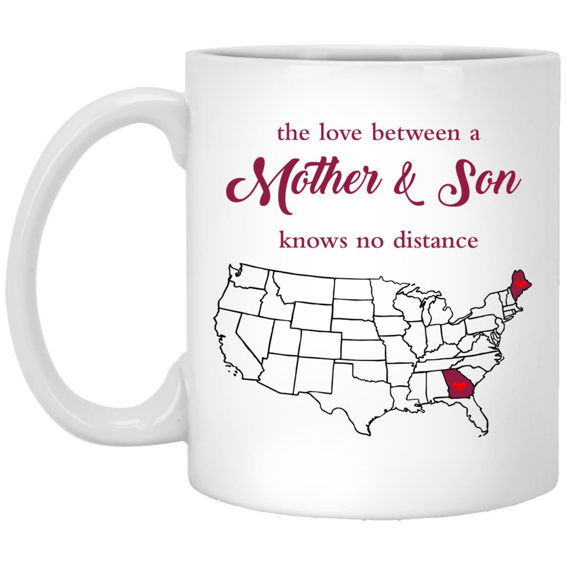 Maine Georgia The Love Between Mother And Son Mug - Mug Teezalo