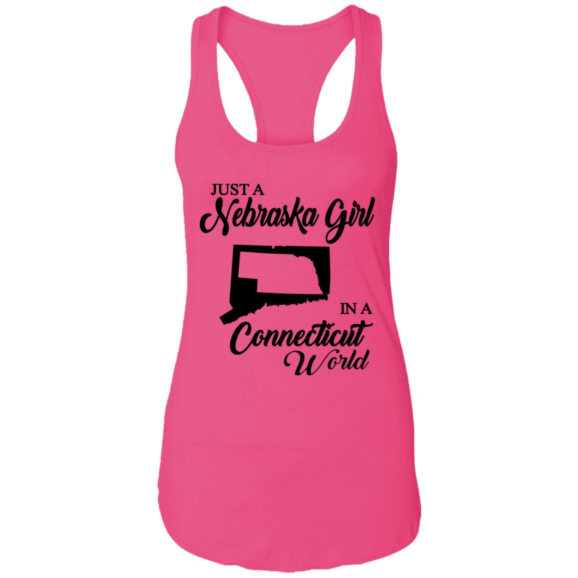 Just A Nebraska Girl In A Connecticut World T-Shirt - T-shirt Teezalo