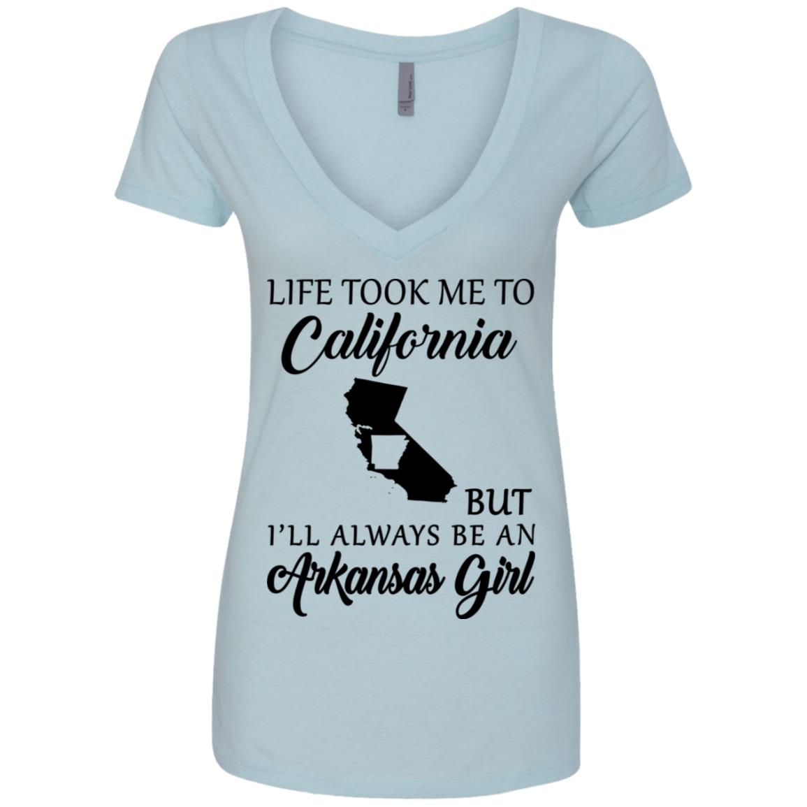 Life Took Me To California But I'll Always Be An Arkansas Girl T-Shirt - T-shirt Teezalo