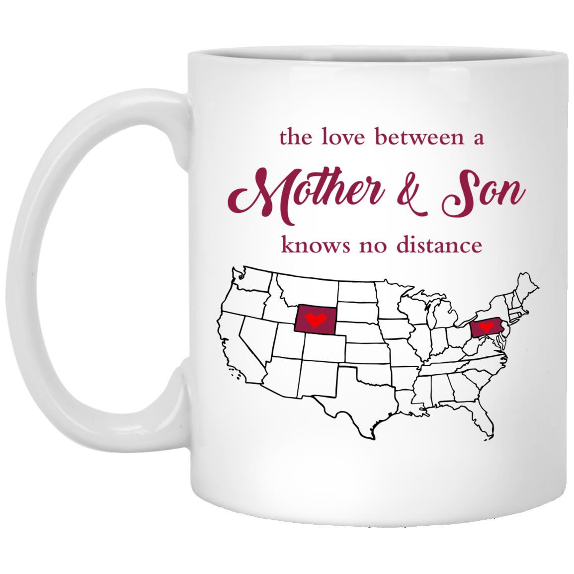 Wyoming Pennsylvania The Love Between Mother And Son Mug - Mug Teezalo