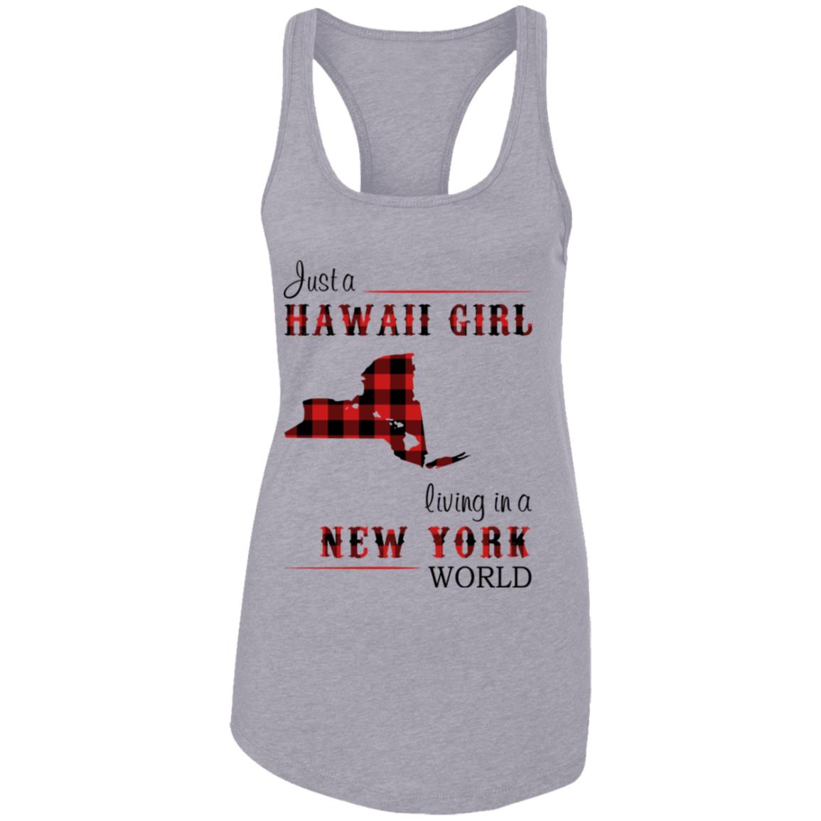 Just A Hawaii Girl Living In A New York World T-shirt - T-shirt Teezalo
