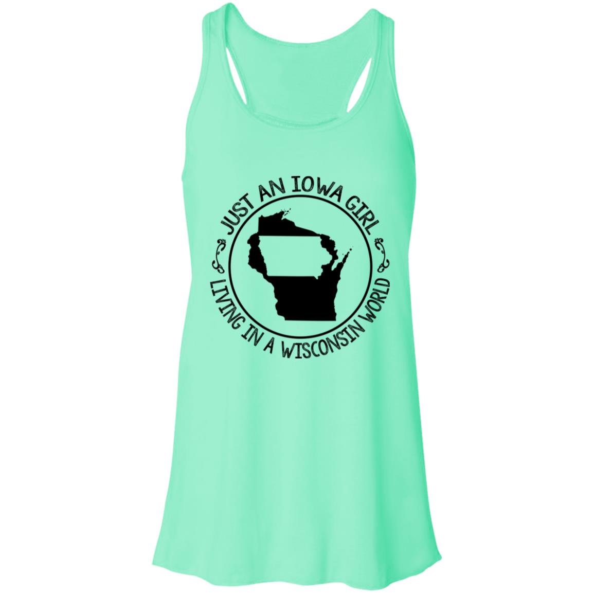 Iowa Girl Living In A Wisconsin World T- Shirt - T-shirt Teezalo