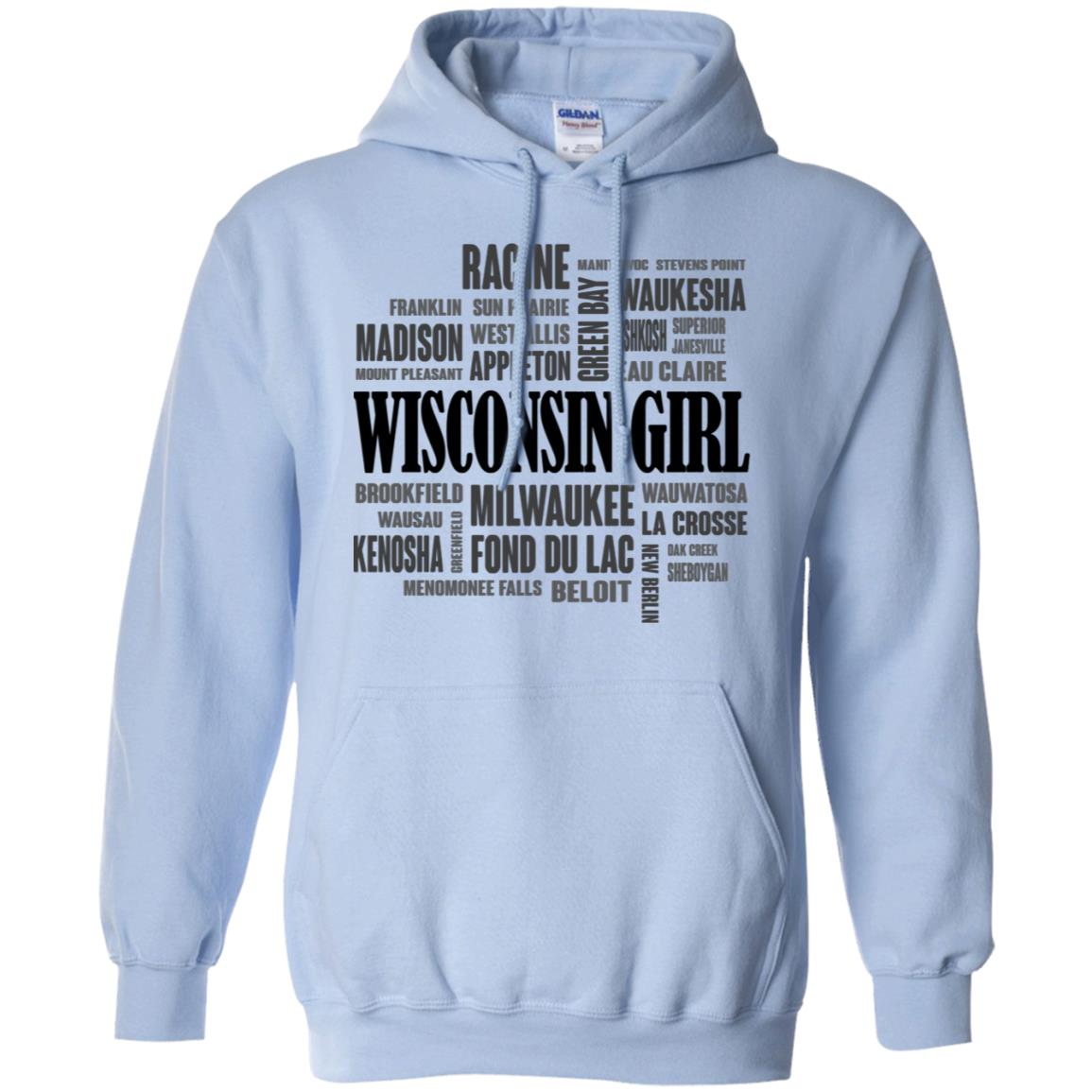 Wisconsin Girl And Cities Funny T-shirt - T-shirt Teezalo