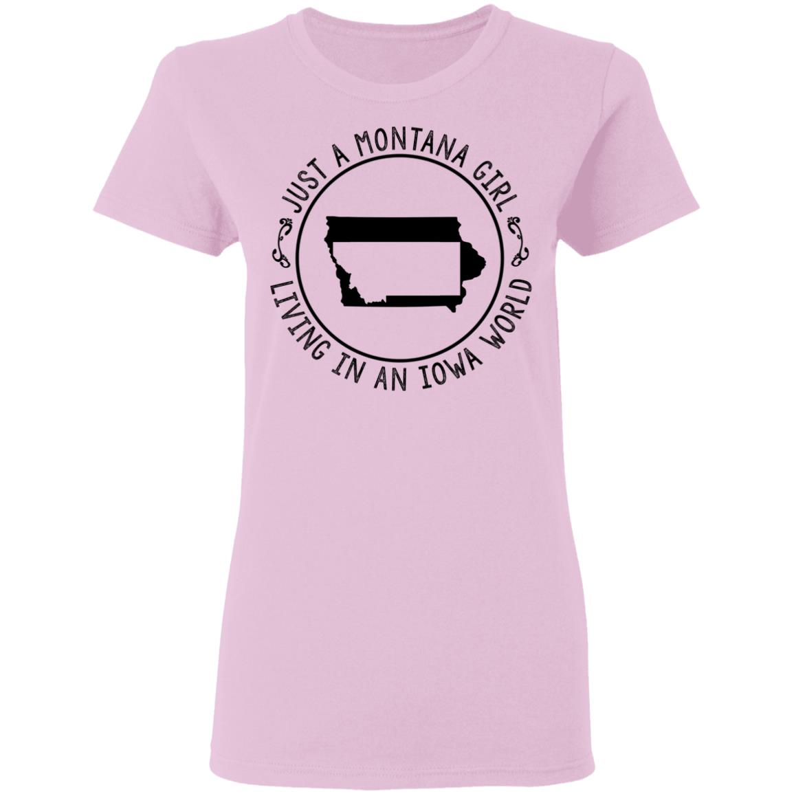 Montana Girl Living In Iowa World Hoodie - Hoodie Teezalo