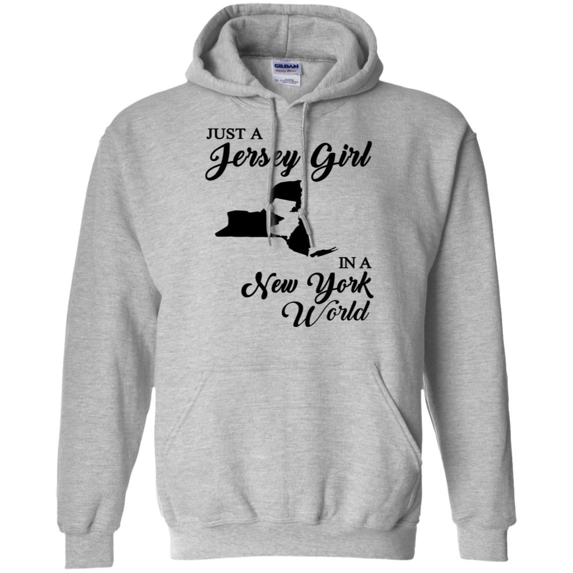 Just A Jersey Girl In A New York World T-Shirt - T-shirt Teezalo