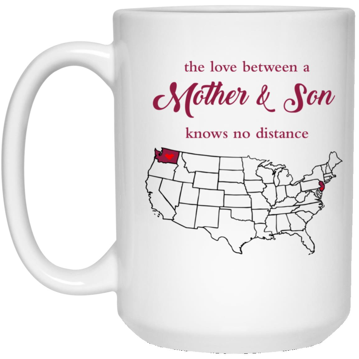 New Jersey Washington The Love Between Mother And Son Mug - Mug Teezalo