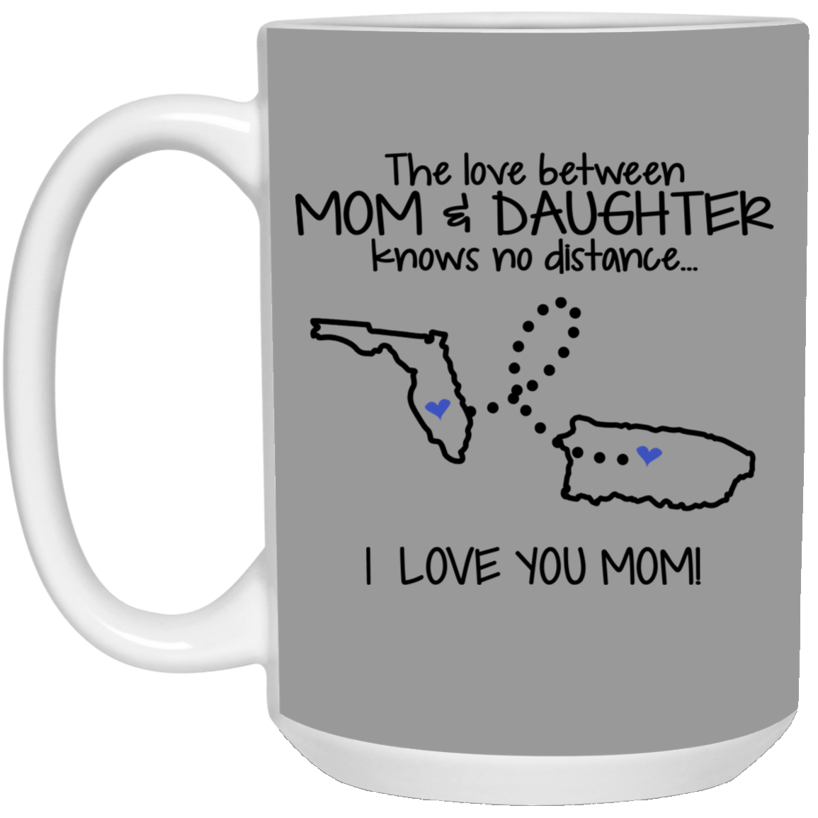 Puerto Rico Florida The Love Between Mom And Daughter Mug - Mug Teezalo
