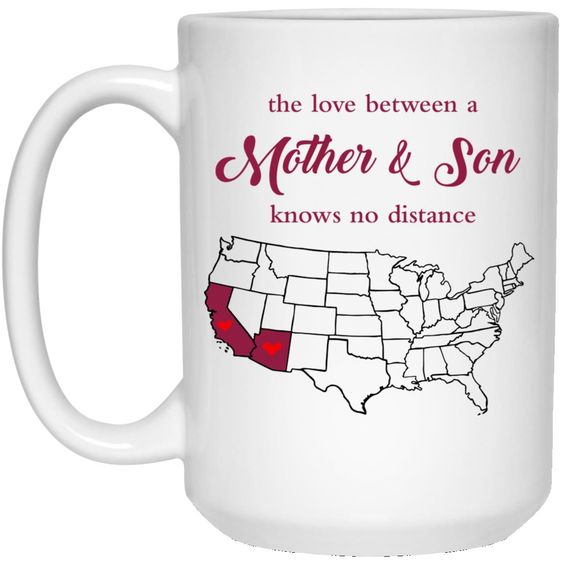 Arizona California The Love Between Mother And Son Mug - Mug Teezalo