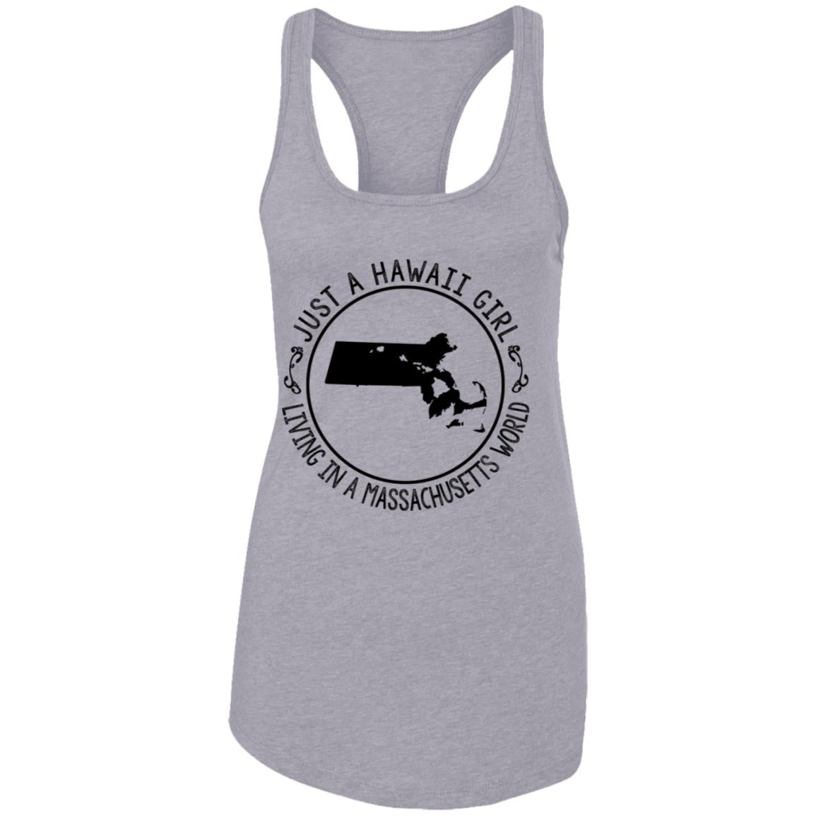 Just A Hawaii Girl Living In A Massachusetts World Hoodie - Hoodie Teezalo