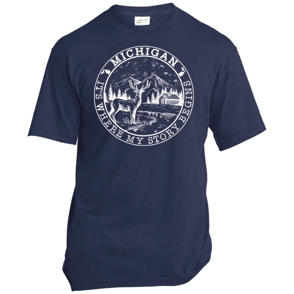 Michigan It's Where My Story Begins T-Shirt - T-shirt Teezalo