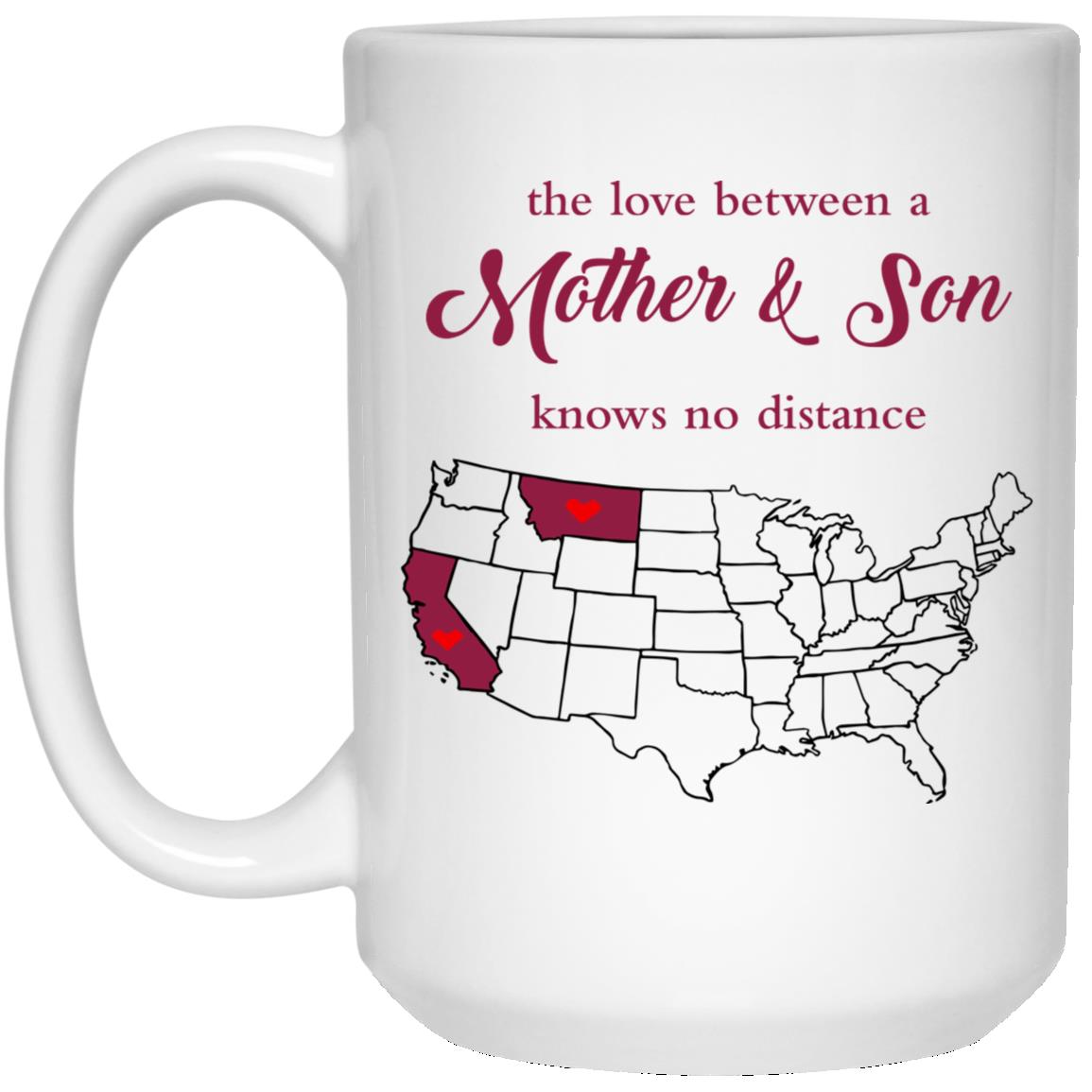Montana California The Love Between Mother And Son Mug - Mug Teezalo