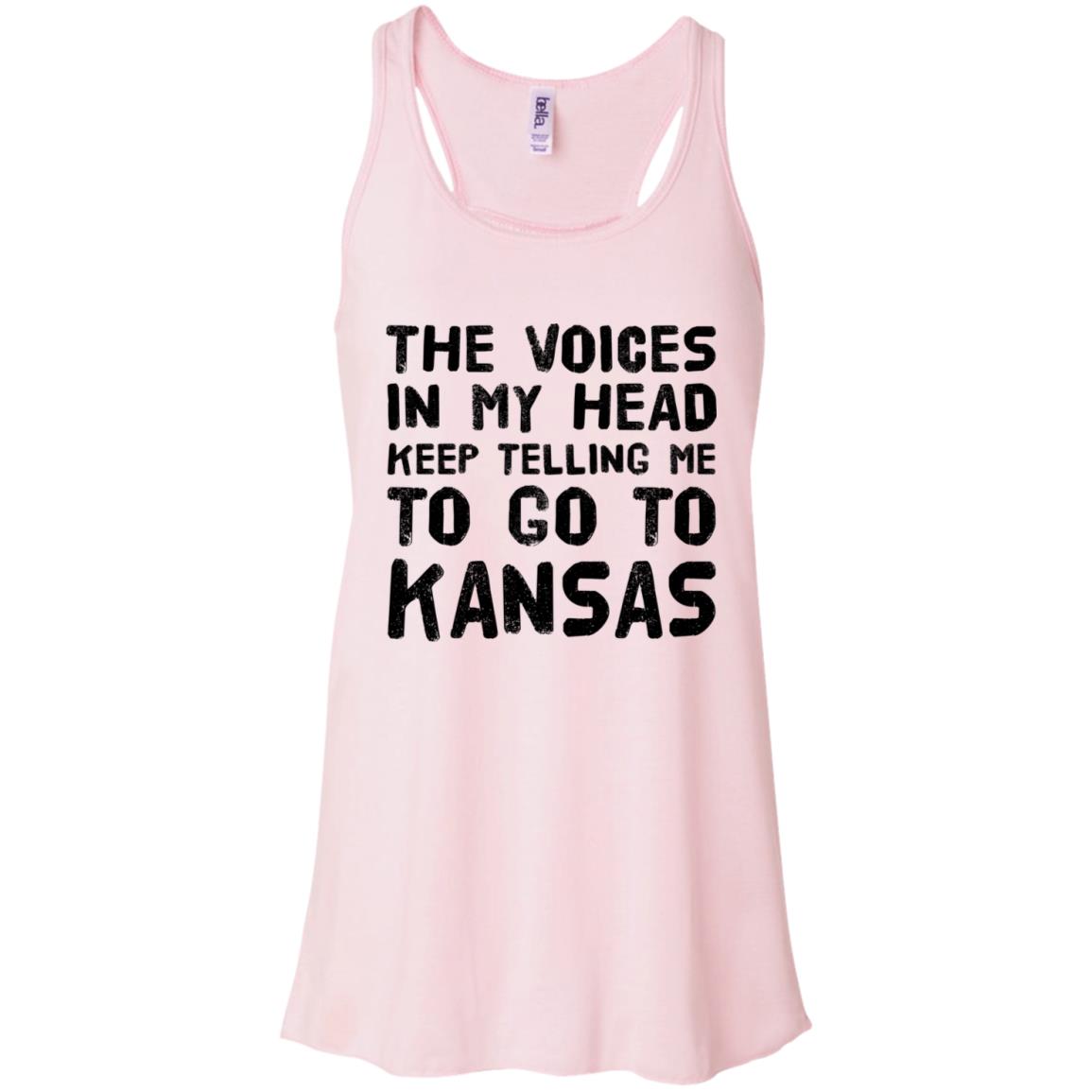 The Voices In My Head Telling Go To Kansas T-Shirt - T-shirt Teezalo
