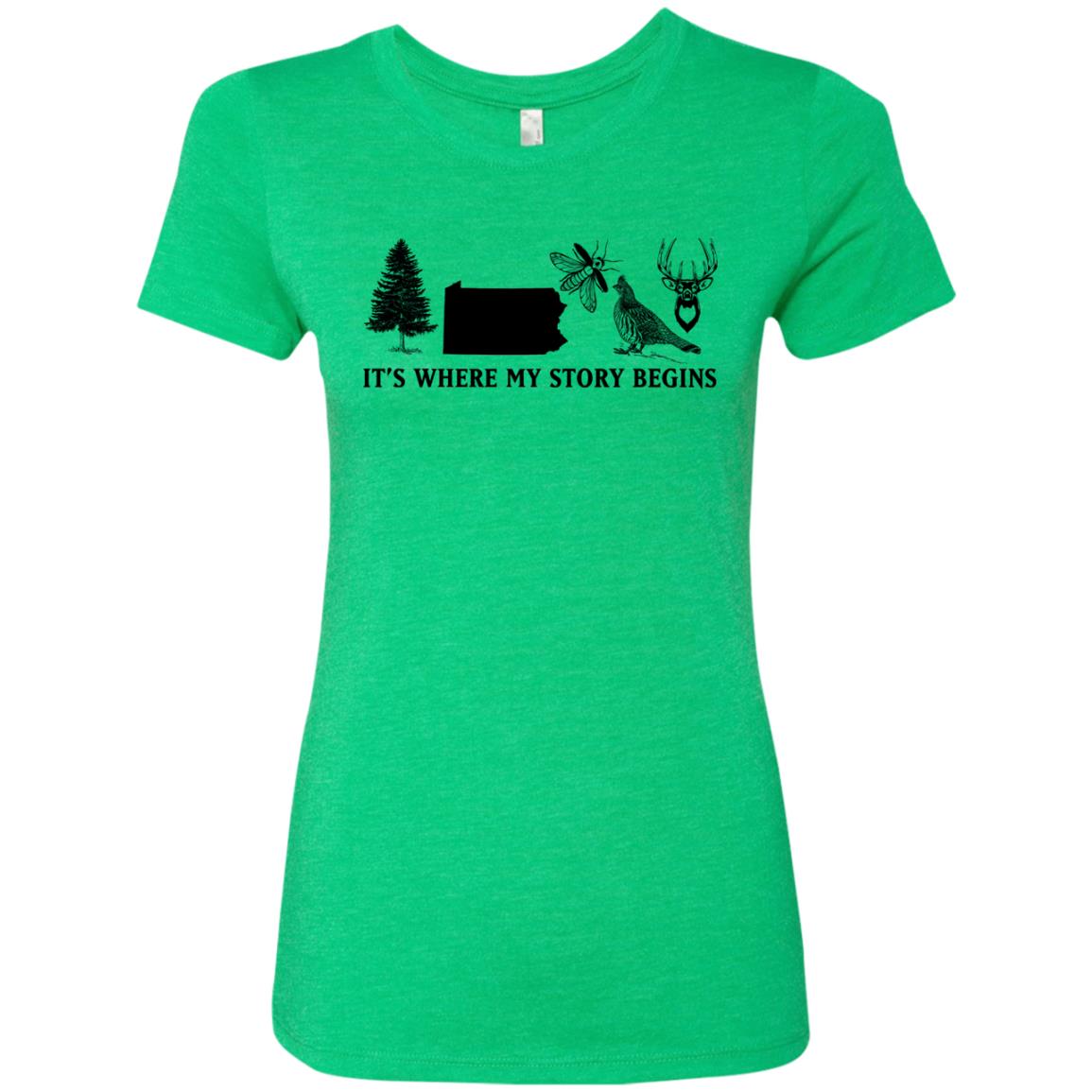 Pennsylvania Where My Story Begins T-Shirt - T-shirt Teezalo