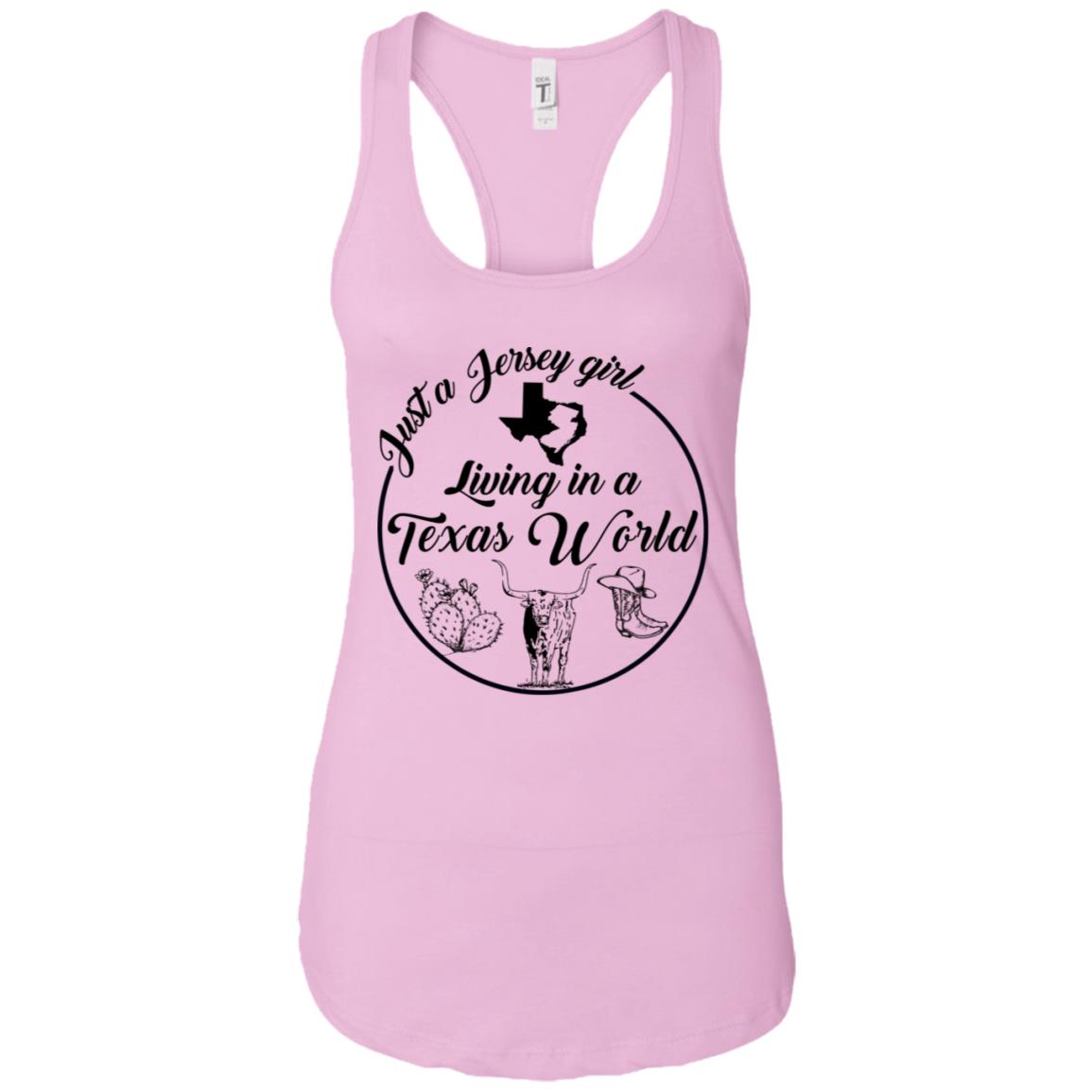 Just A Jersey Girl Living In A Texas World T-Shirt - T-shirt Teezalo