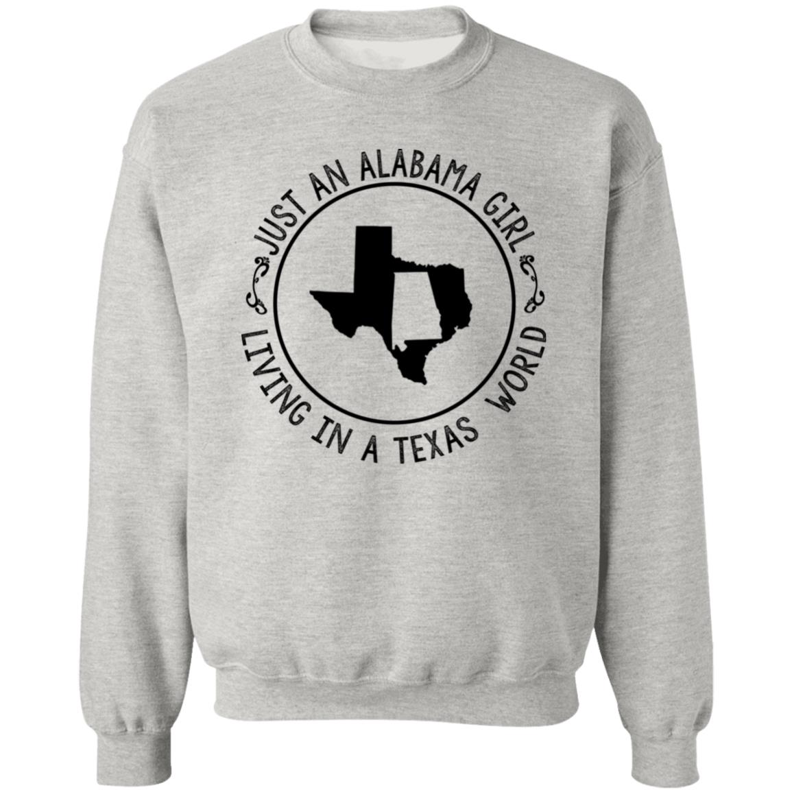 Alabama Girl Living In Texas World T-Shirt - T-shirt Teezalo