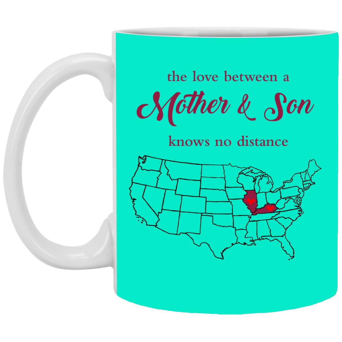 Illinois Kentucky The Love Between Mother And Son Mug - Mug Teezalo