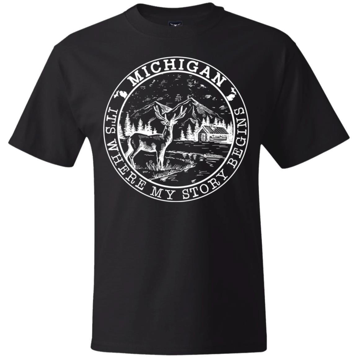 Michigan It's Where My Story Begins T-Shirt - T-shirt Teezalo