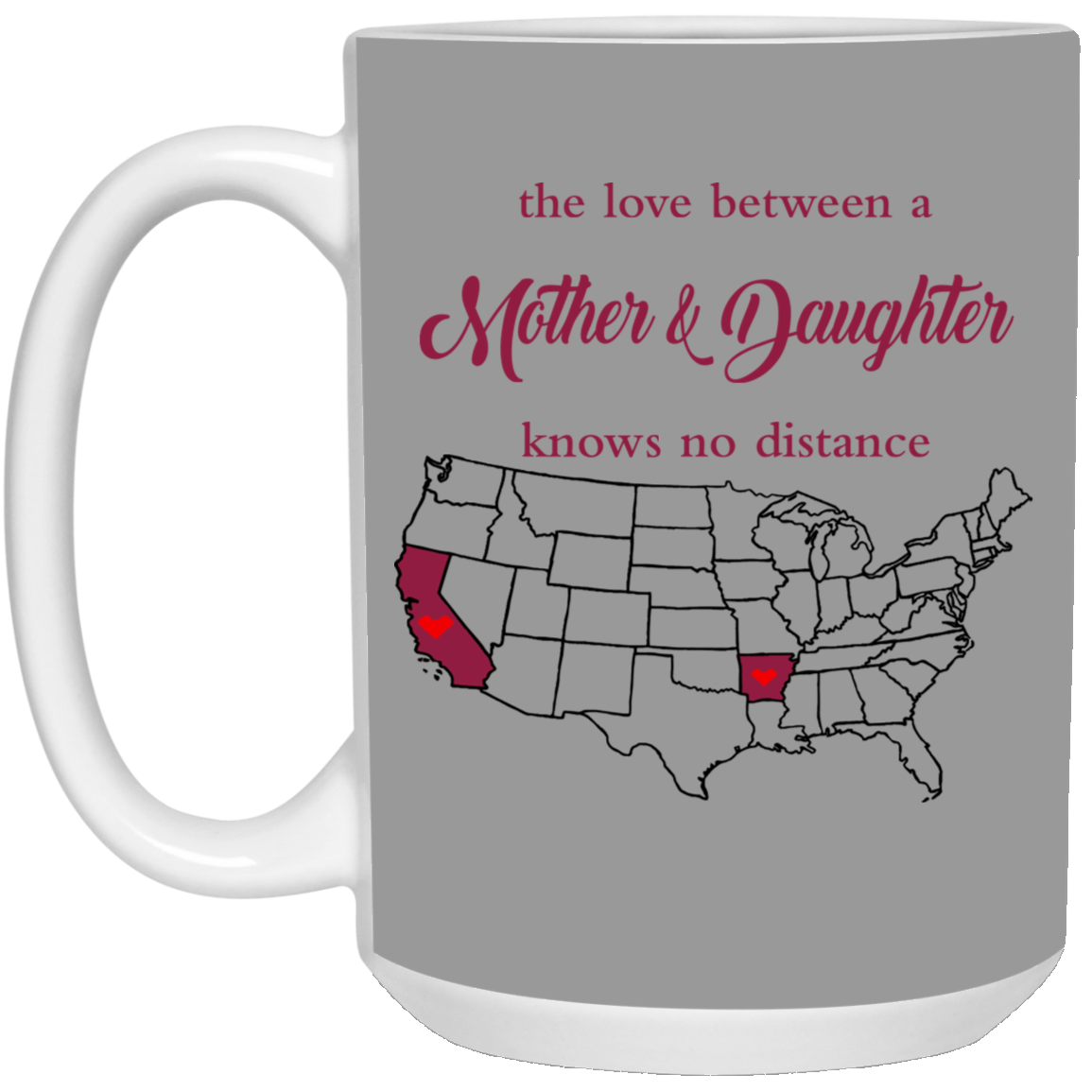 Arkansas California Love Mother And Daughter Mug - Mug Teezalo
