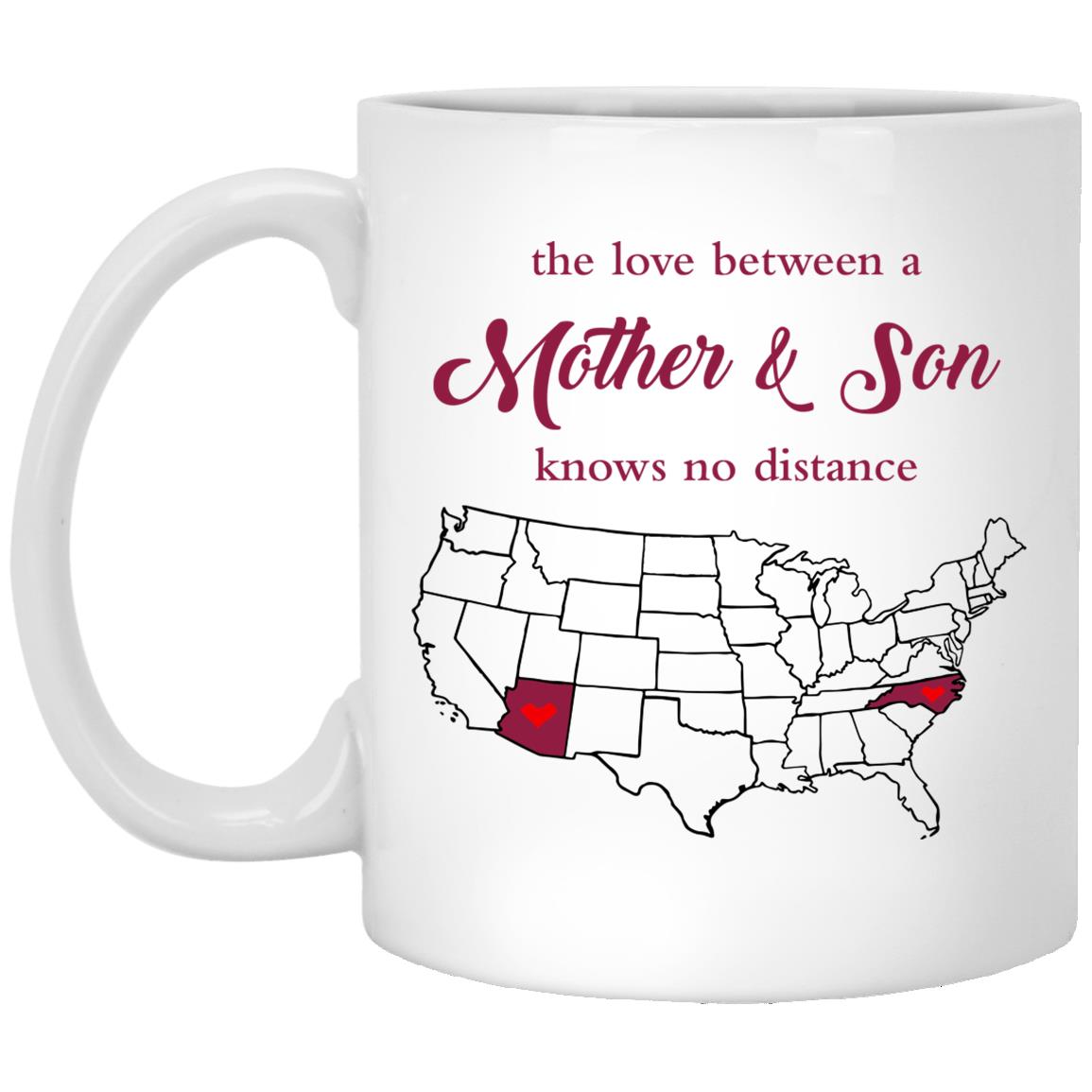 Arizona North Carolina The Love Between Mother And Son Mug - Mug Teezalo