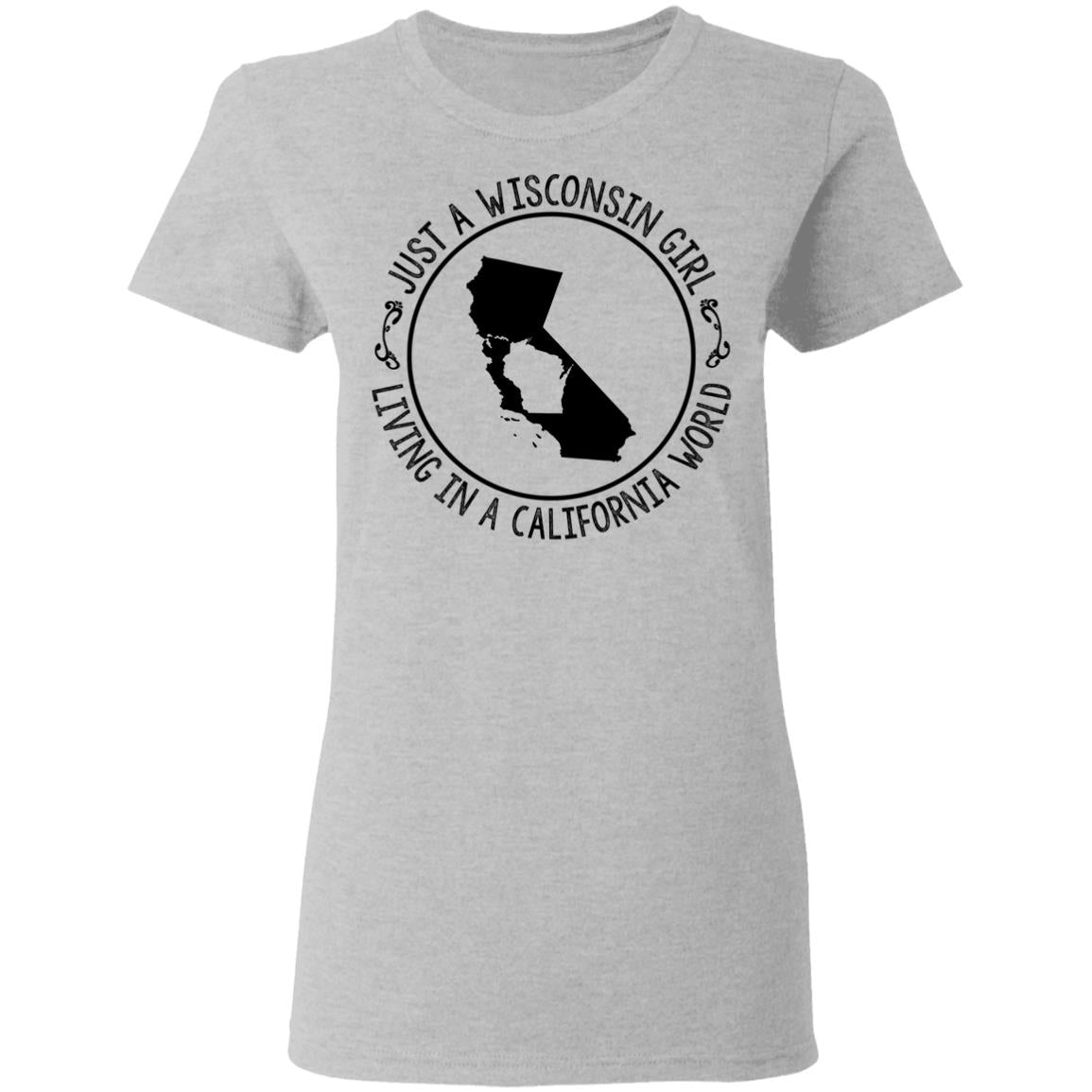 Wisconsin Girl Living In California World Hoodie - Hoodie Teezalo